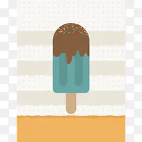 卡通手绘清凉夏季冰淇淋售卖背景素材