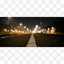 夜幕下的城市道路背景