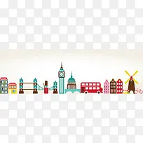 世界建筑banner背景