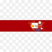 红色喜庆金融理财互联网时代背景banner