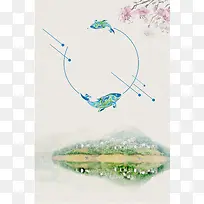 浙江千岛湖旅游海报背景素材