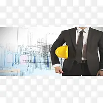 城市建筑海报背景
