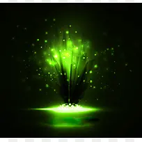 绿色光点背景矢量图