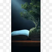 照射到书上的阳光H5背景