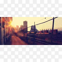 小清新夕阳火车道