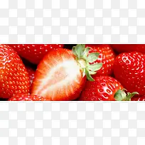 红色草莓甜甜的背景