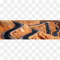 手绘弯道公路图片