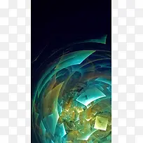 科技三维立体抽象渐变形状H5背景