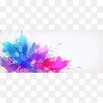 泼溅彩色花卉背景