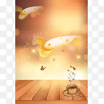午后咖啡背景素材