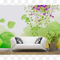 沙发壁画背景墙效果图背景素材