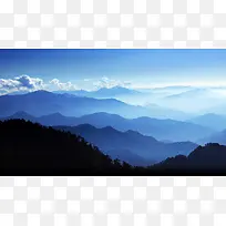 山脉云海风景摄影平面广告