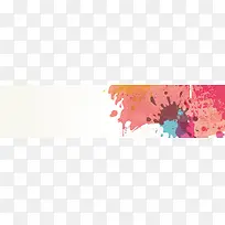 女装彩色墨迹横幅背景