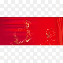 感恩节红色红烛蜡烛背景banner