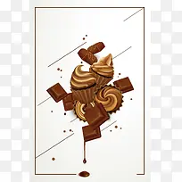 巧克力宣传海报背景
