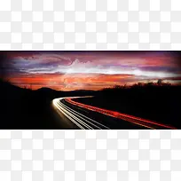 彩色黄昏高速公路背景