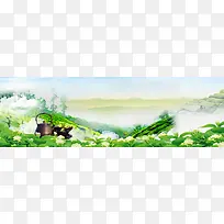春茶、茶叶广告Banner