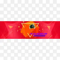 红色扁平banner背景