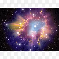 紫色梦幻爆炸星空发光背景素材