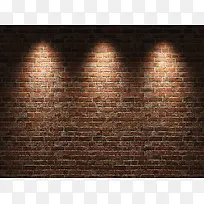 灯光下的墙壁
