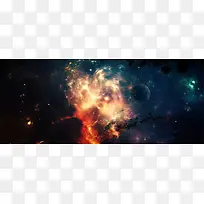 火焰太空背景图