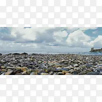 海岸上的石子背景