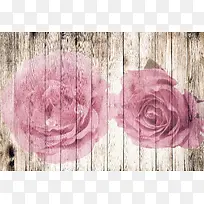 粉色玫瑰刷墙背景素材