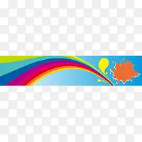 矢量彩虹背景banner