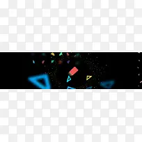 几何波点黑色背景banner