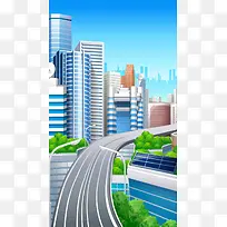 城市道路素材背景