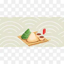 端午节粽享端午简约卡通banner