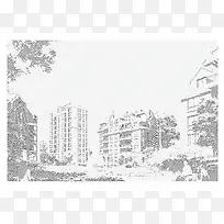 怀旧斑驳城市建筑背景