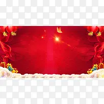 喜庆红色周年庆典海报背景模板