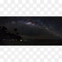 海边夜晚星空背景图