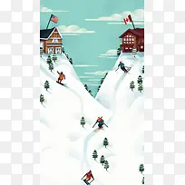 滑雪背景图