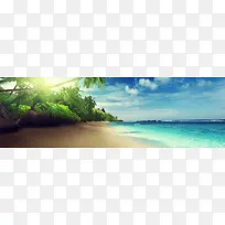 夏日海浪风景背景装饰