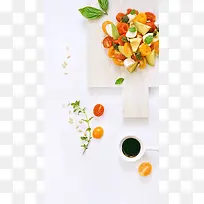 食物水果俯拍H5背景