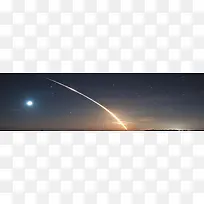 黑夜天空流光banner海报