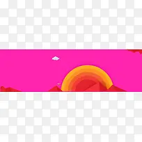 电商扁平创意banner背景