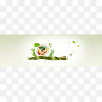 绿色食品网页设计背景banner