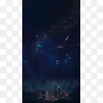 大气城市夜空海报背景素材