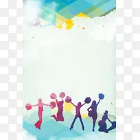 拉拉队宣传海报背景