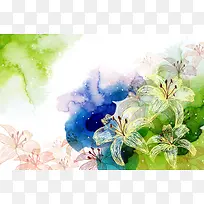 手绘花朵背景图片