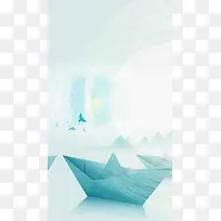 绿色渐变企业文化PSD分层H5背景素材