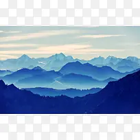 大气山峰景色摄影平面广告