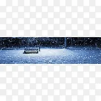 冬天雪景banner创意设计