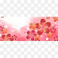 清新花草简约背景图
