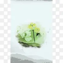 中国风处暑古典展板背景素材