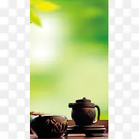 小清新茶壶背景
