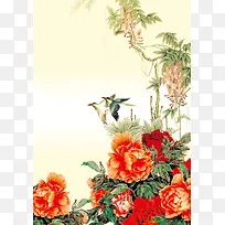 花朵海报背景